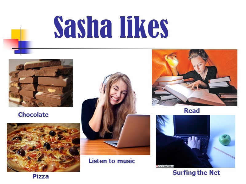 Sasha likes     Chocolate       